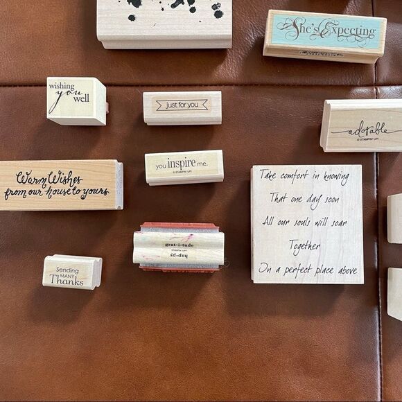 Lot of 23 Rubber Stamps 1lb 12oz Most NEW Scrapbooking Crafting - Picture 5 of 14